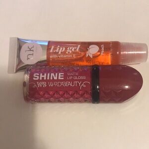 Shine Matte Lip Gloss (Berry) + Peach Lip Gel Duo